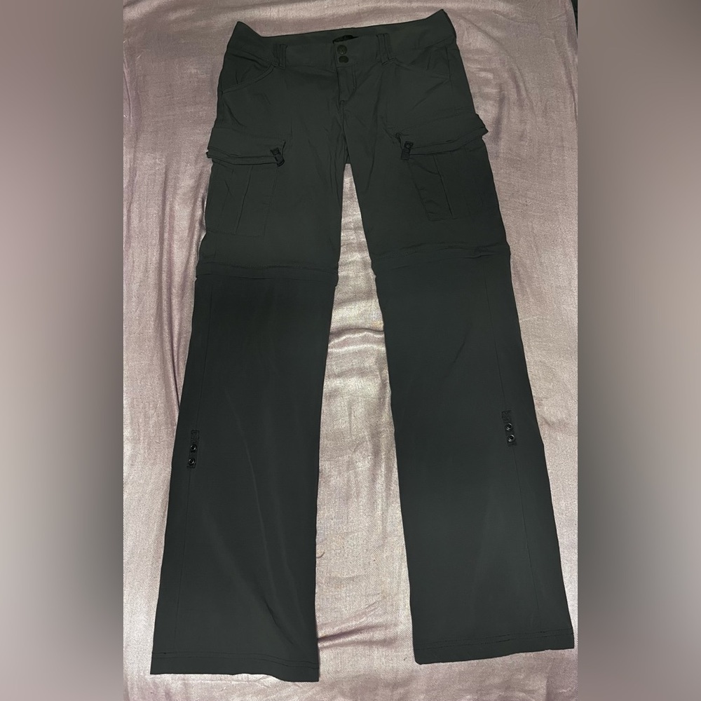 Prana Pants - Women’s Lightweight Straight Leg Outdoors Zip Off Legs Hiking Gray